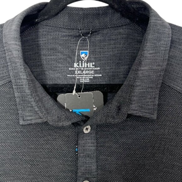 Kuhl Engineered Polo SS Shirt Black New XXL - Picture 3 of 5